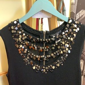 Nanette Lepore 100% merino wool sequence dress